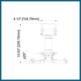 QualGear QG-KIT-VA-3IN-B Pro-AV Projector Mounting Kit - Projector Mount, Vaulted Ceiling Adapter, and a 3 inch 1.5-Inch NPT Threaded Pipe (Black)