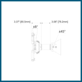 QualGear QG-KIT-VA-3IN-W Pro-AV Projector Mounting Kit - Projector Mount, Vaulted Ceiling Adapter, and a 3 inch 1.5-Inch NPT Threaded Pipe (White)