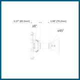 QualGear QG-KIT-VA-3IN-W Pro-AV Projector Mounting Kit - Projector Mount, Vaulted Ceiling Adapter, and a 3 inch 1.5-Inch NPT Threaded Pipe (White)