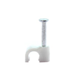 QualGear 4mm Cable Clips, White, 100 Pack, CC4-W-100-P