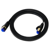 QualGear QG-CAT7F-6FT-BLK CAT 7 S/FTP Ethernet Cable Length 6 feet - 30 AWG, 10 Gbps, Gold Plated Contacts, RJ45, 99.99% OFC Copper, Color Black