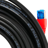 QualGear QG-CAT7O-100FT-BLK CAT 7 S/FTP Ethernet Cable Length 100 feet - 26 AWG, 10 Gbps, Gold Plated Contacts, RJ45, 99.99% OFC Copper, Color Black