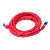 QualGear QG-CAT7R-20FT-RED CAT 7 S/FTP Ethernet Cable Length 20 feet - 26 AWG, 10 Gbps, Gold Plated Contacts, RJ45, 99.99% OFC Copper, Color Red