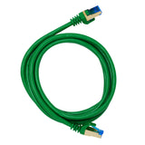 QualGear QG-CAT7R-3FT-GRN CAT 7 S/FTP Ethernet Cable Length 3 feet - 26 AWG, 10 Gbps, Gold Plated Contacts, RJ45, 99.99% OFC Copper, Color Green