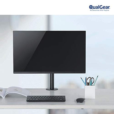QualGear 3-Way Articulating Single Monitor Desk Mount Main Image