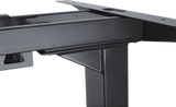 Close up of sit stand desk frame edge
