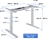 Electric Sit Stand Desk Specifications 
