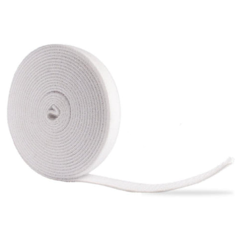 QualGear VR2-W-1-P 2PK  Reusable Self-Gripping Cable Tie Roll, White (2-Pack)